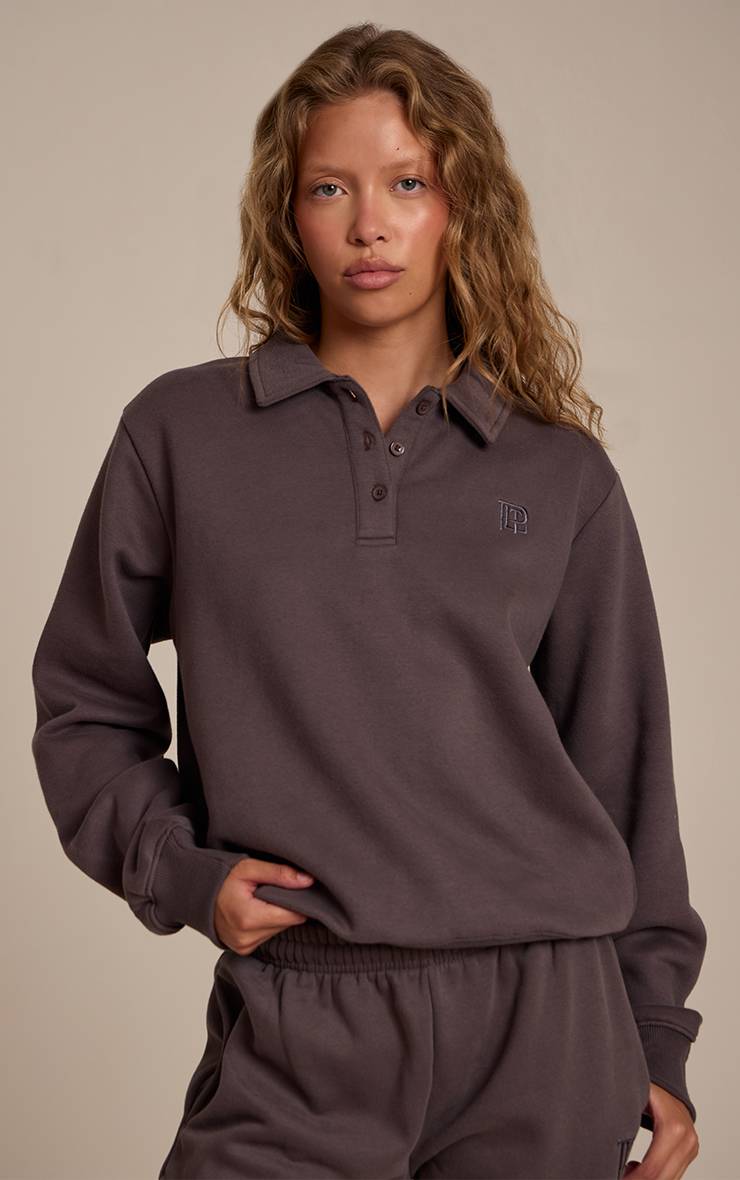 Charbon Sweat-shirt Polo Prettylittlething