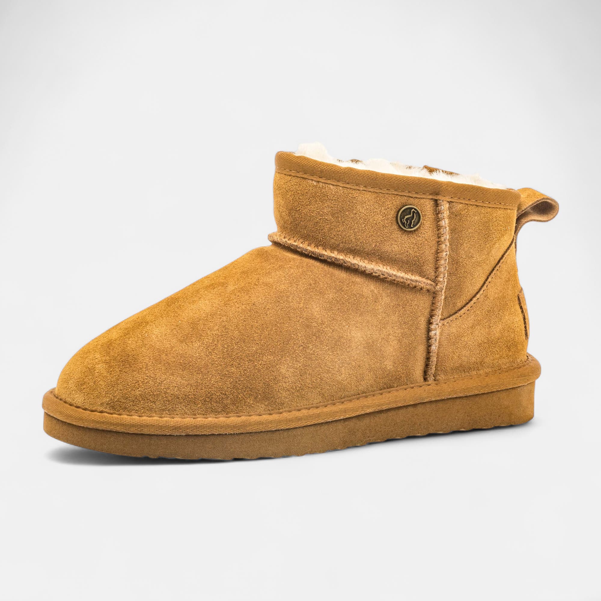 Boots Femme en cuir cognac