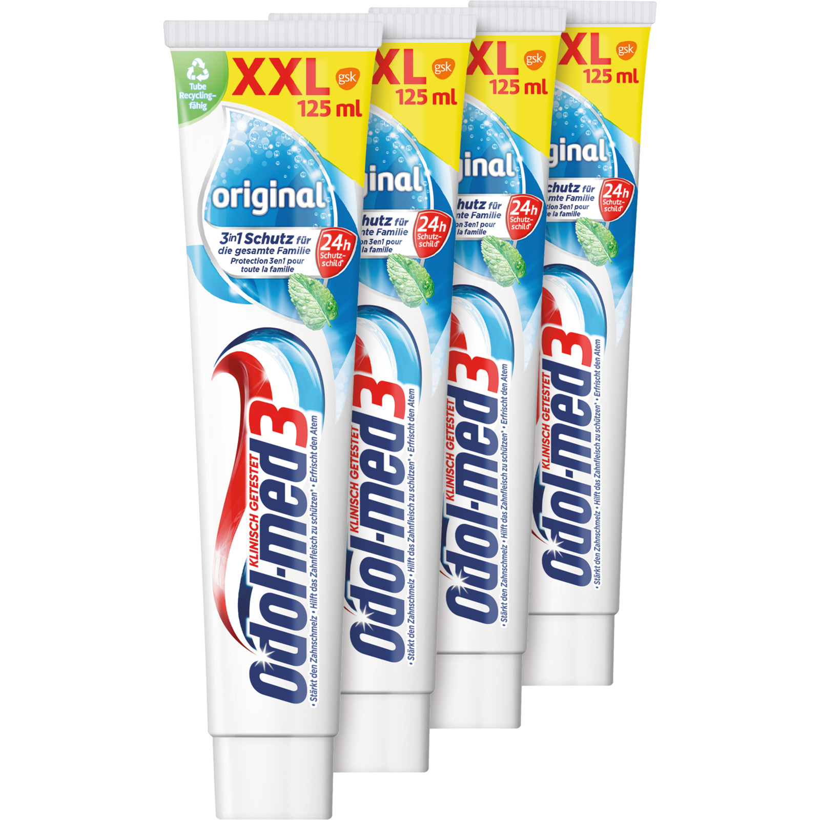Odol-med3 Zahnpasta Original 4 x 125 ml