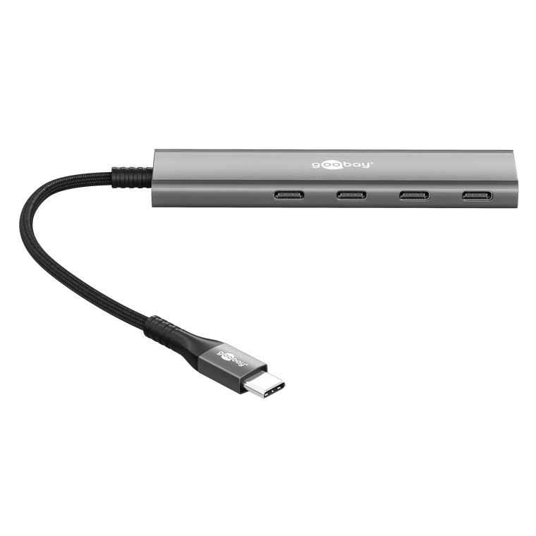 Slim 4-Port USB-C Multiport Adapter HUB 4x USB-C 3.2 / 5 Gbit/s (76564) - Hellgrau