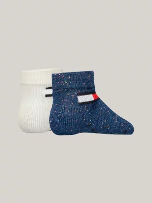 Pacote com 2 pares de meias clássicas antiderrapantes dobráveis