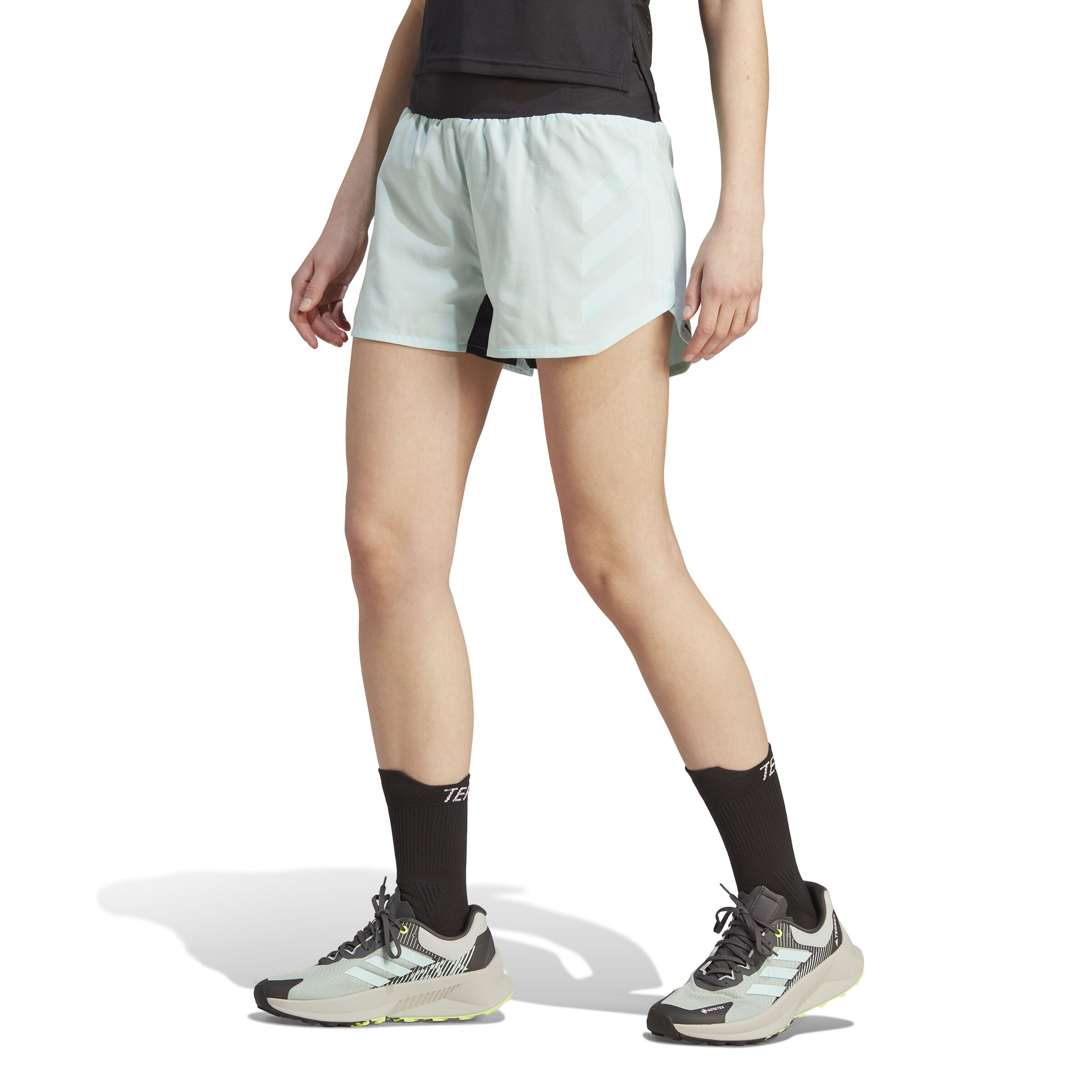 adidas Terrex AGR 3in Short De Running Femmes - Bleu Clair
