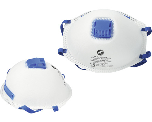 FFP2 fijnstofmasker met ventiel, verpakking van 2