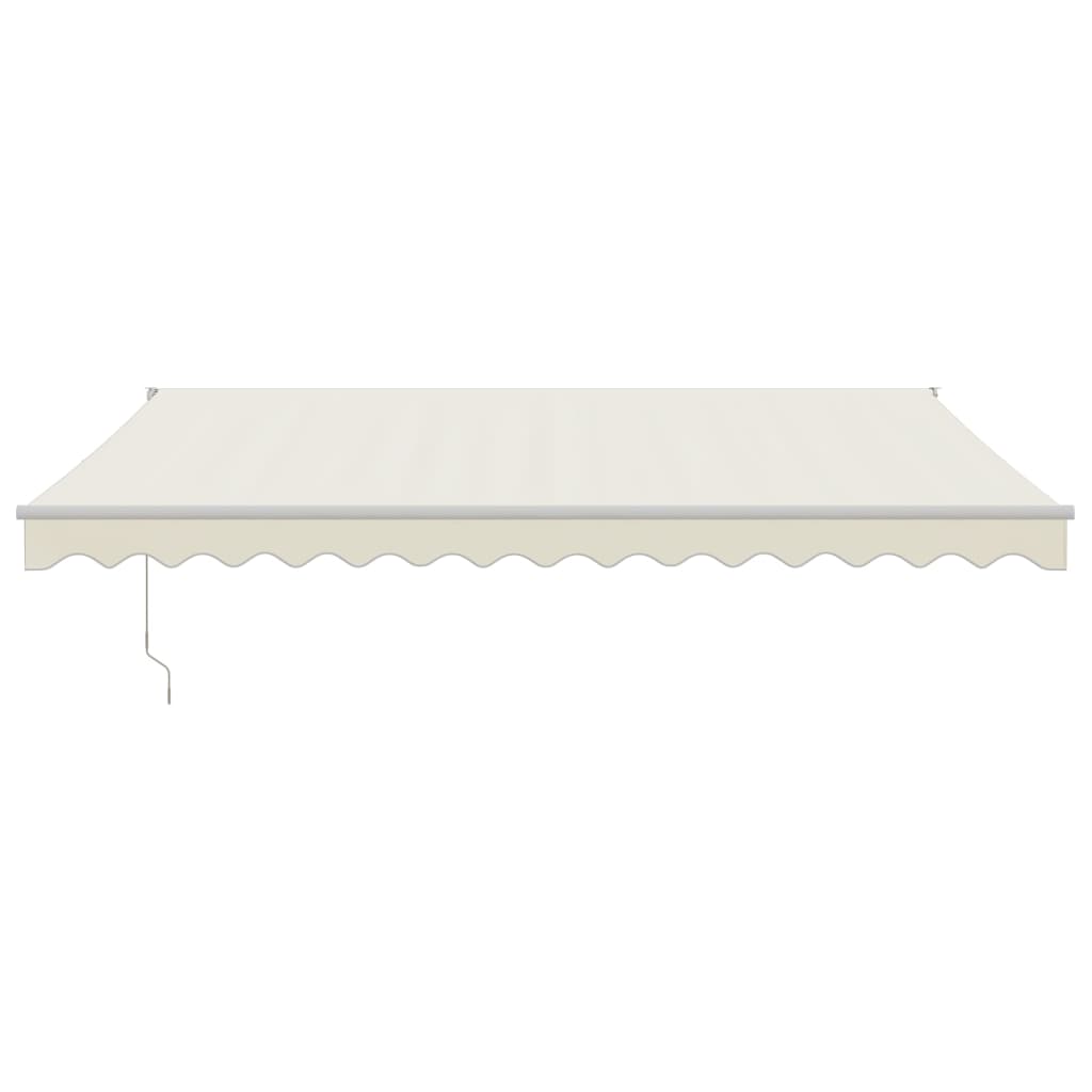 Auvent rétractable crème 4,5x3 m tissu et aluminium