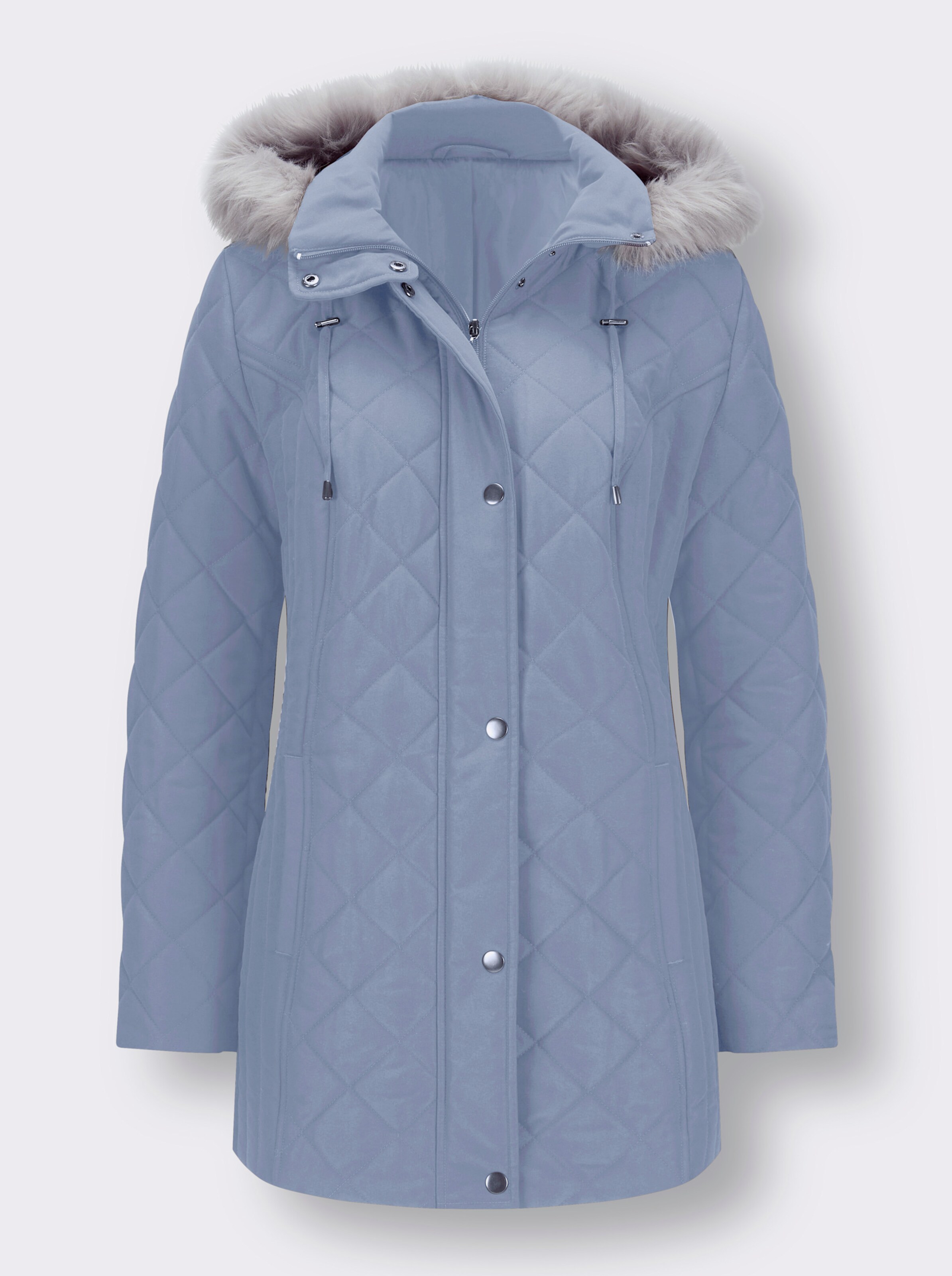 Steppjacke mit abnehmbarer Kapuze