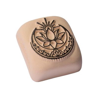 LaDot - Pierre pour tatouage éphémère - en céramique - taille L (4 x 5 cm) - lotus