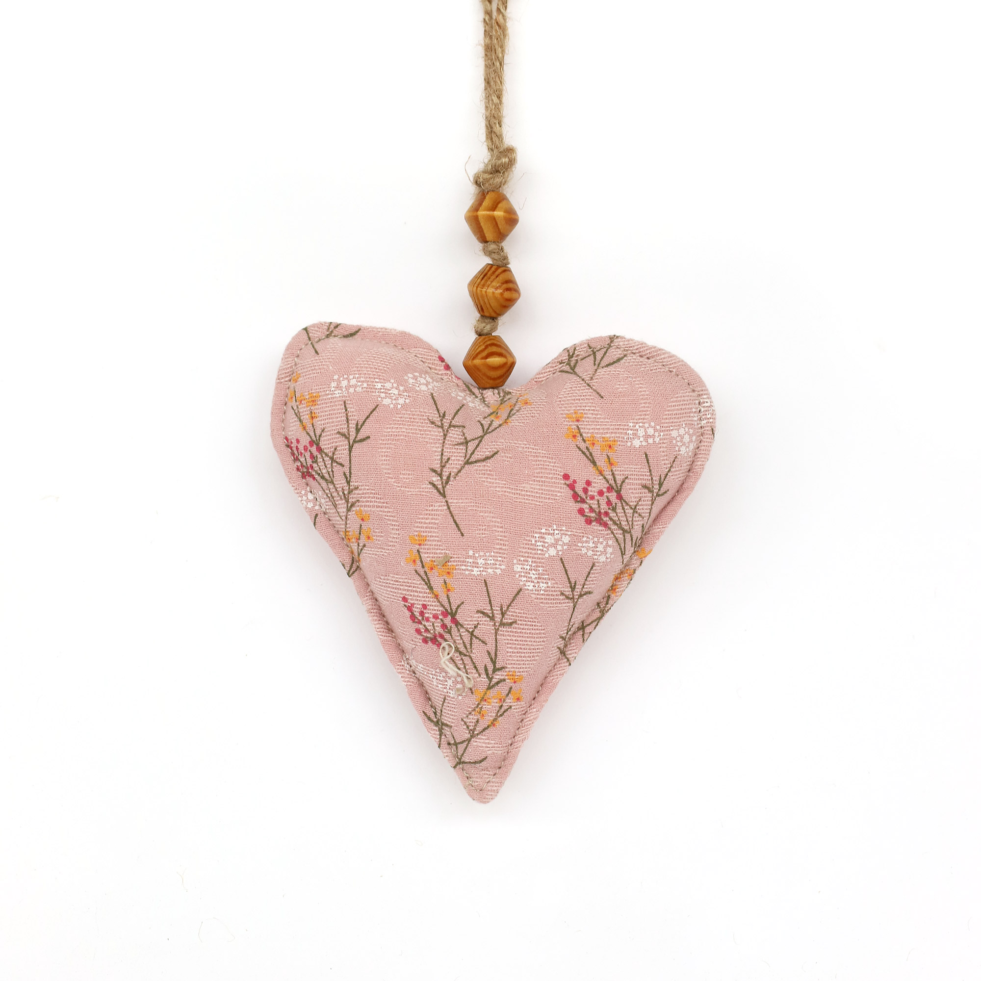 Textil-Anhänger 'Herz' rosa, Ø 13 cm, L 3 cm von fischer's lagerhaus