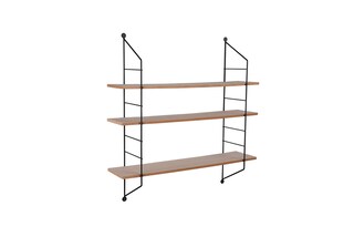 Wandregal Clara 62 x 60 cm Braun/schwarz
