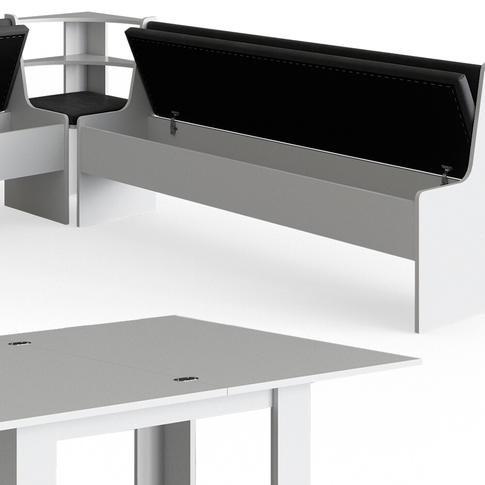 Vicco Eckbankgruppe Roman Weiß 210x210cm Esszimmergruppe Eckbank Sitzgruppe