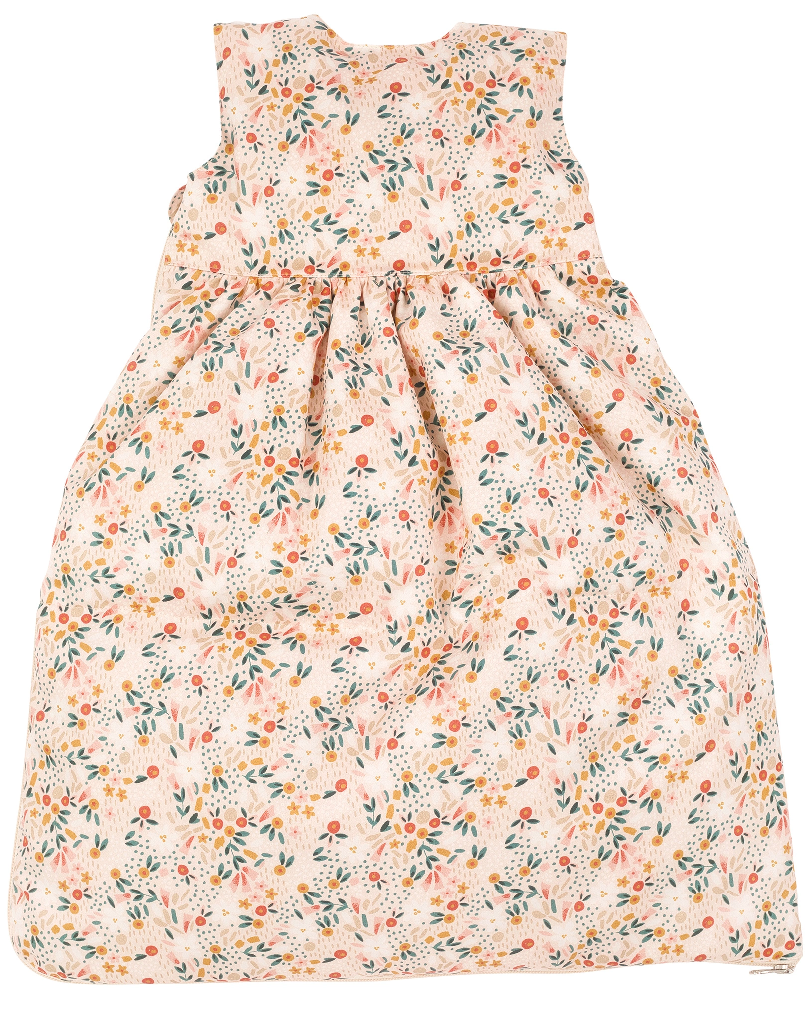 Daunenschlafsack 282 BLUMEN in beige