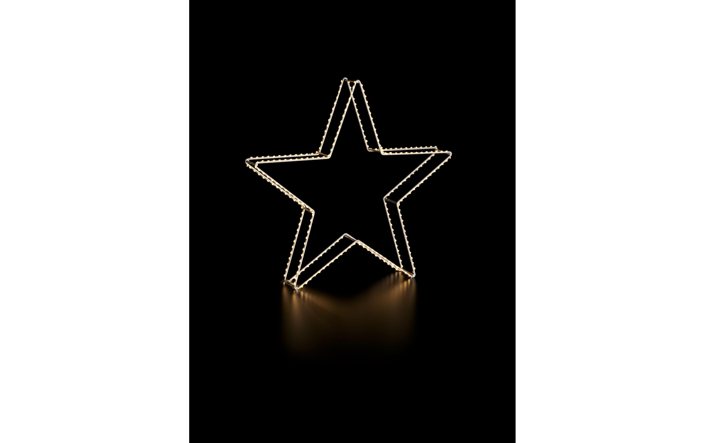 Tischdeko 3D Stern Argento, Ø 58 cmLED Weihnachtsdekoration für den Innen- und Aussenbereich