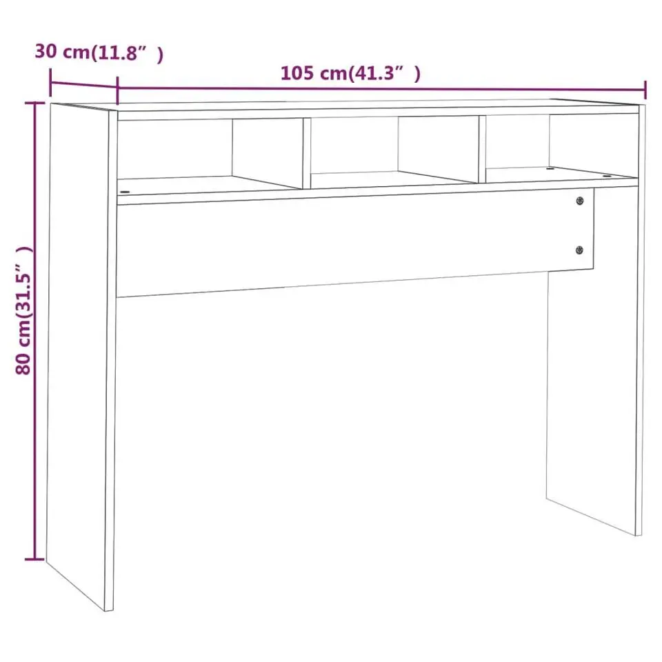 vidaXL - Bijzettafel - Wit - Bewerkt hout