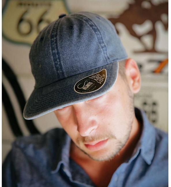 Atlantis AT056 - Casquette 6 Pans Mid Visor Délavée