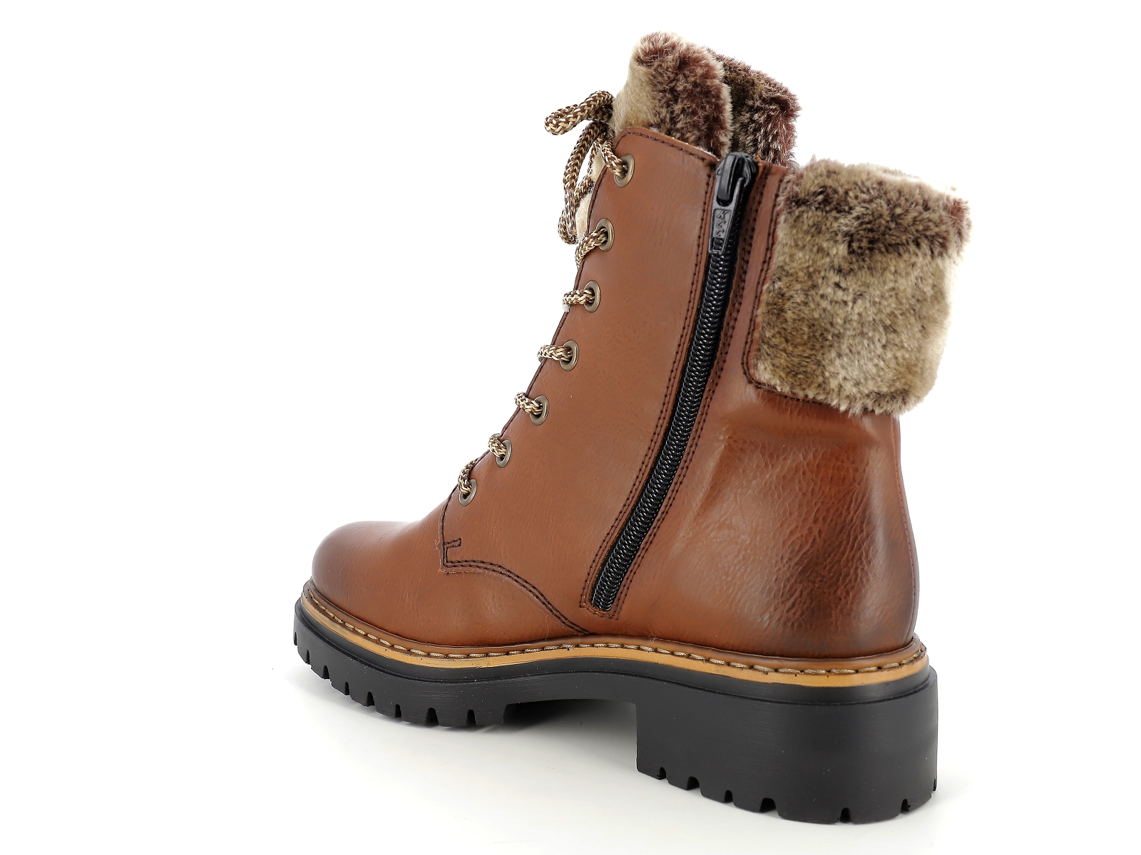 Rieker-72608 Cuir Cognac
