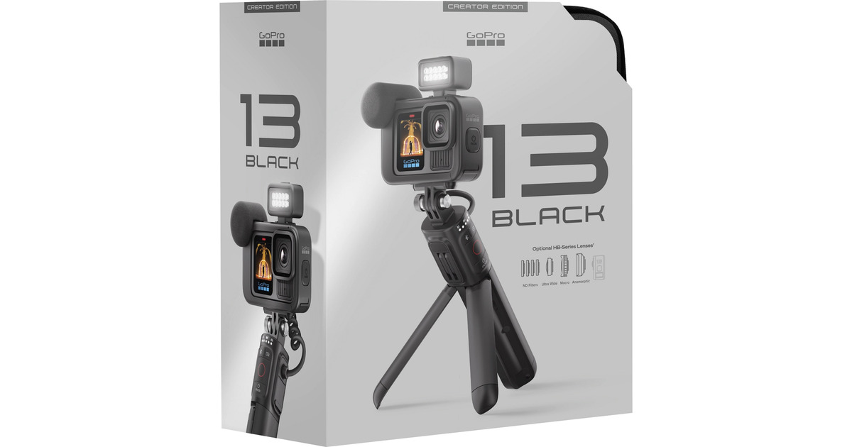 GoProHERO13 Black Creator Edition videocamera  (Zwart, Bluetooth, Wi-Fi 6)