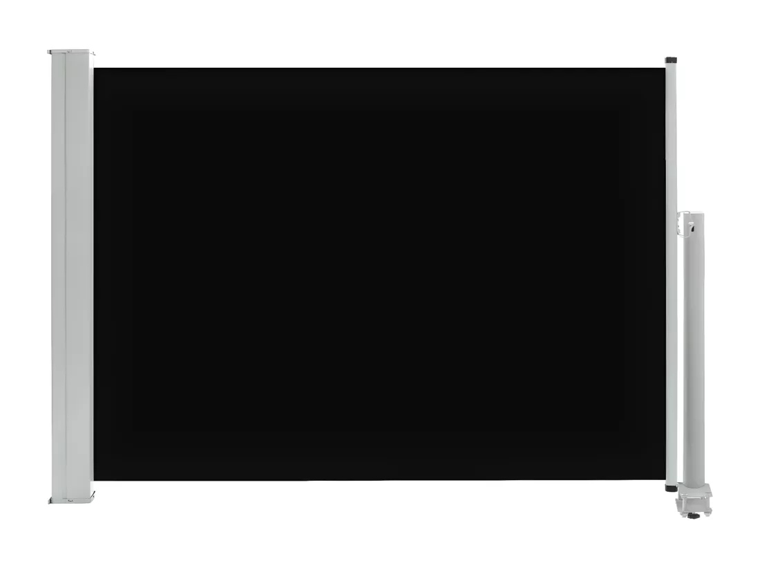 Auvent latéral rétractable de patio 80x300 cm Noir