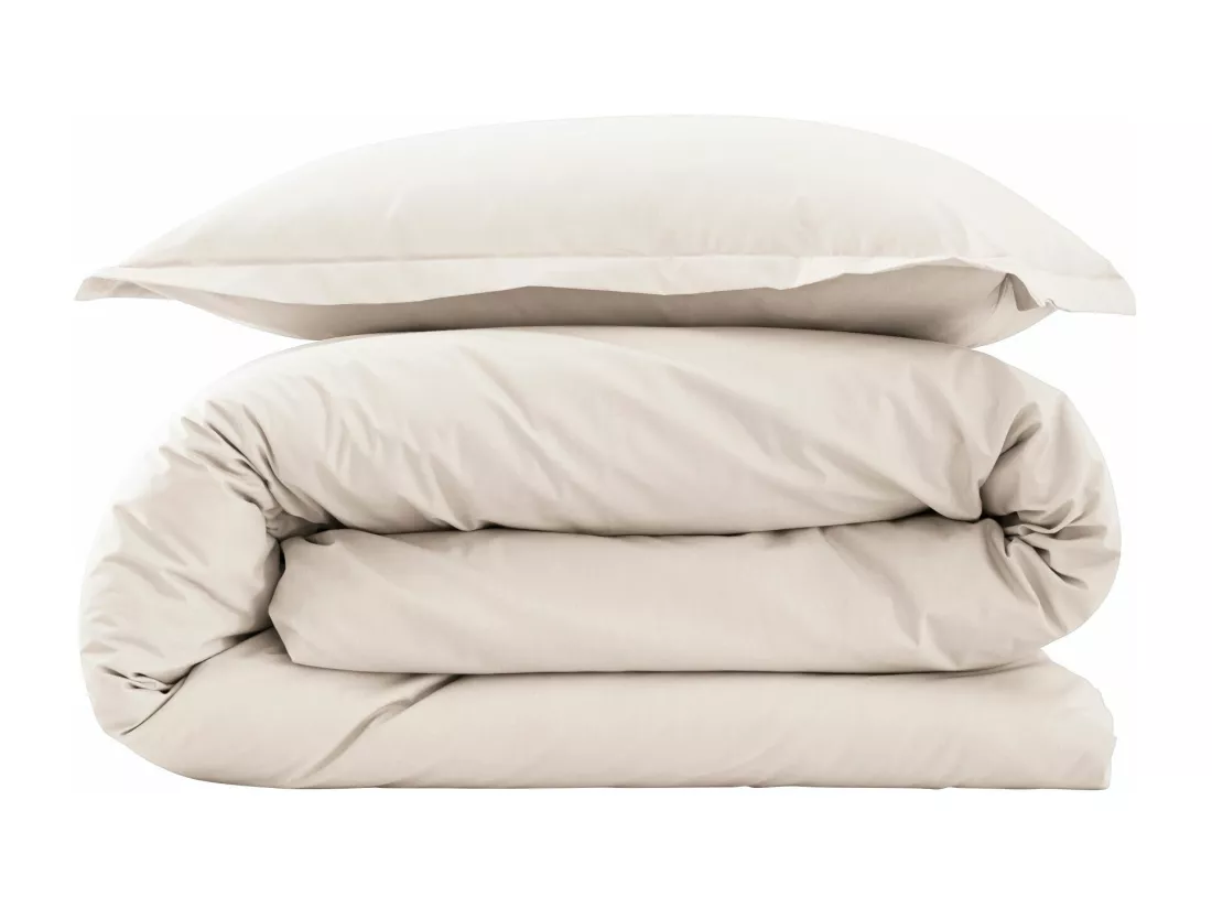 Parure de lit coton percale Meringue 140x200 - SOMEO - MORPHEE
