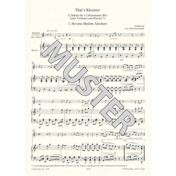 Edition Peters That's Klezmer Clarinet