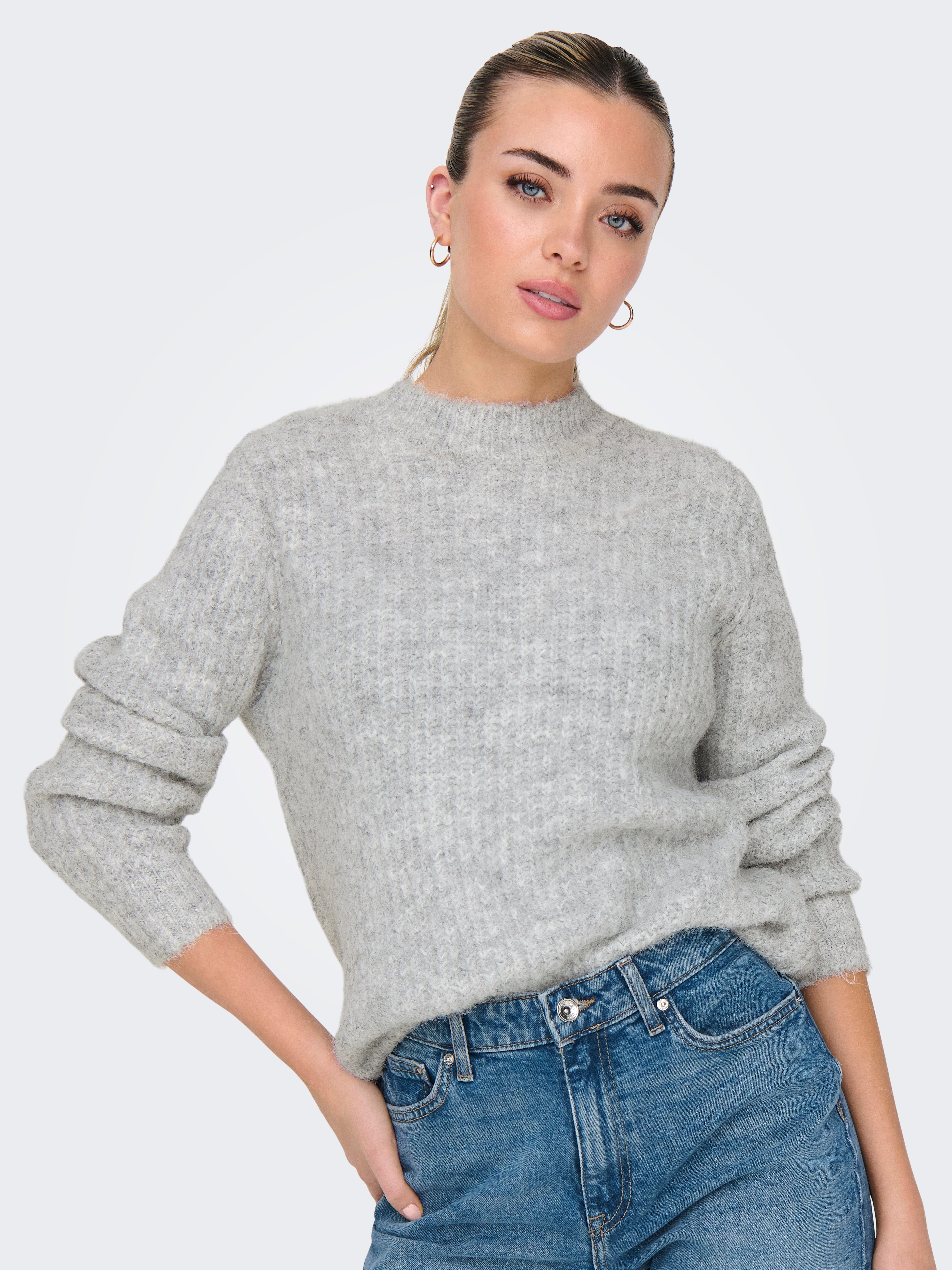 ONLMAGGIE Strickpullover Light Grey Melange