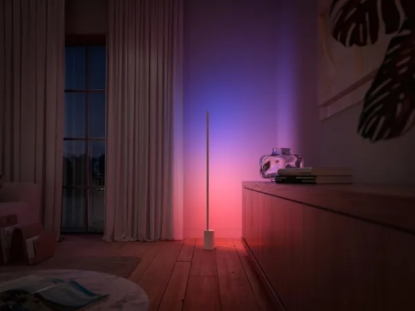 Philips Hue White and Color Ambiance Gradient Signe - Gulvlampe - LED - 29 W - 16 millioner farver/varmt til køligt hvidt lys - 2000-6500 K - hvid