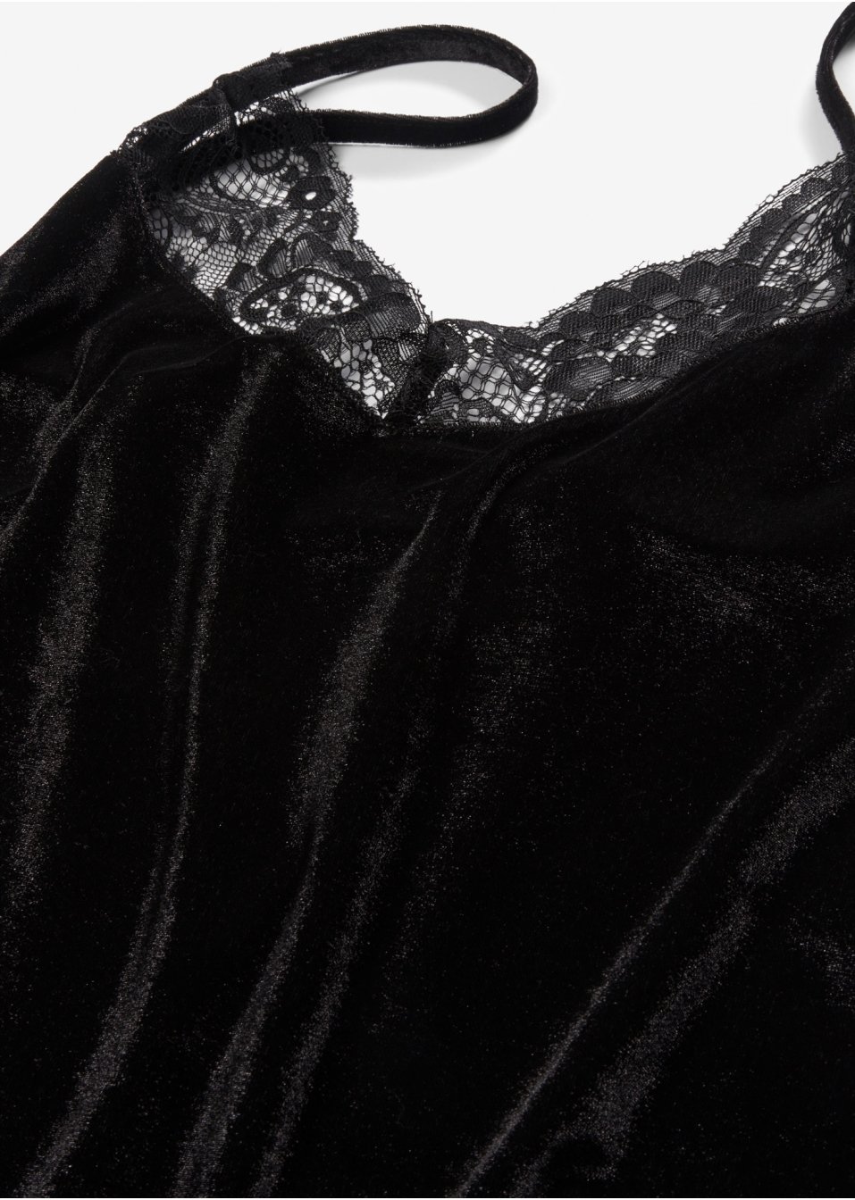 Top en velours à dentelle