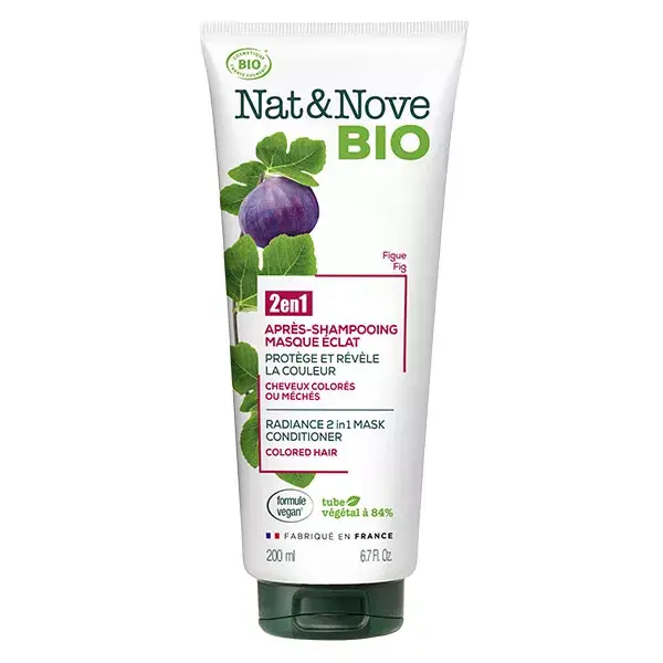Nat&Nove Bio Condicionador 2 em 1 e Máscara Iluminadora com Figo 200ml