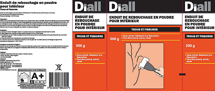 Enduit de rebouchage en poudre Diall 500g