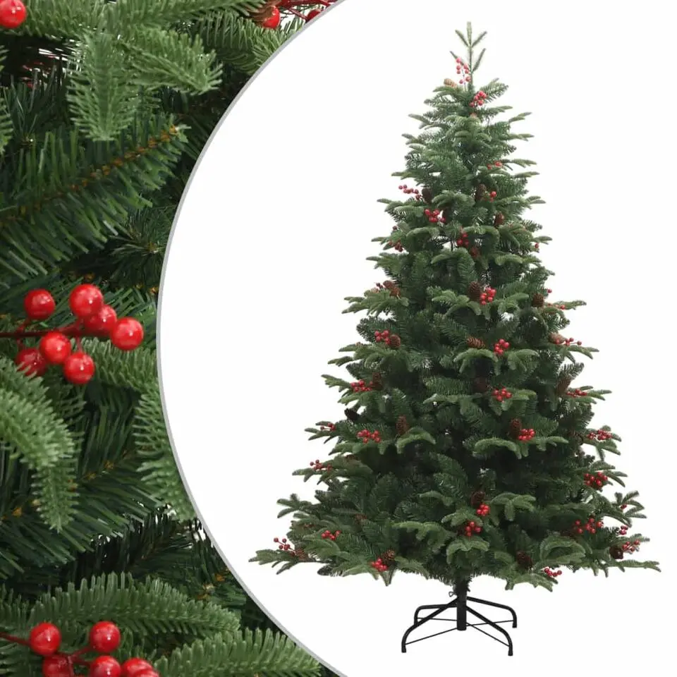 vidaXL - Gescharnierde Kunstkerstboom - Groen - 210 cm