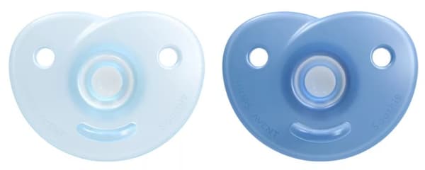 Philips Avent Soothie silikona māneklītis ar silikona vairogu, 0-6M, 2 gab., zēniem