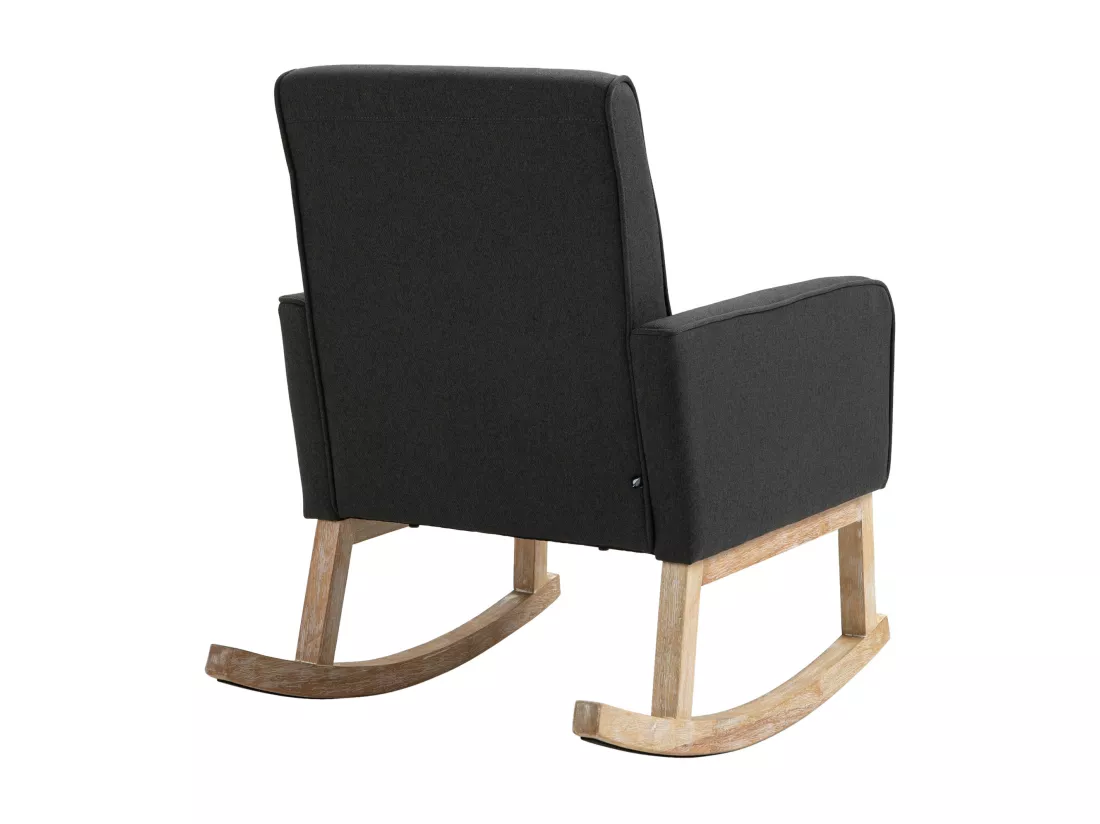 Chaise à bascule - Tissu & Bois - Gris foncé - Dream