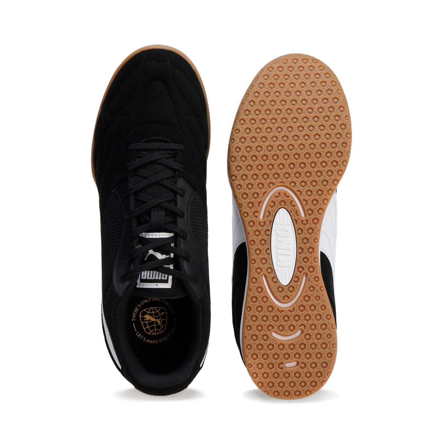 PUMA King Top Zaalvoetbalschoenen (IN) Zwart Wit Bruin