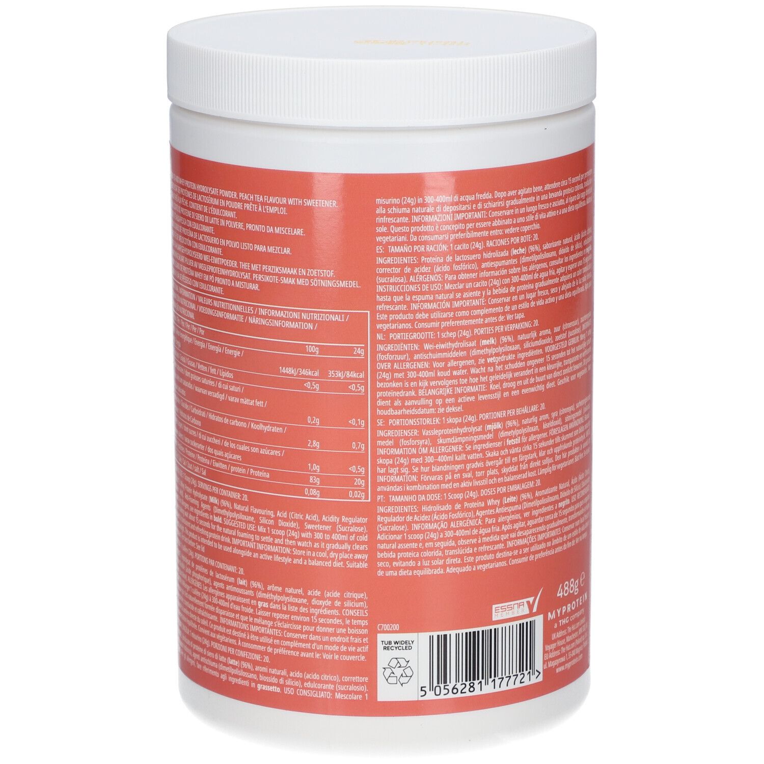 MyProtein Impact Whey Protein Peach Tea