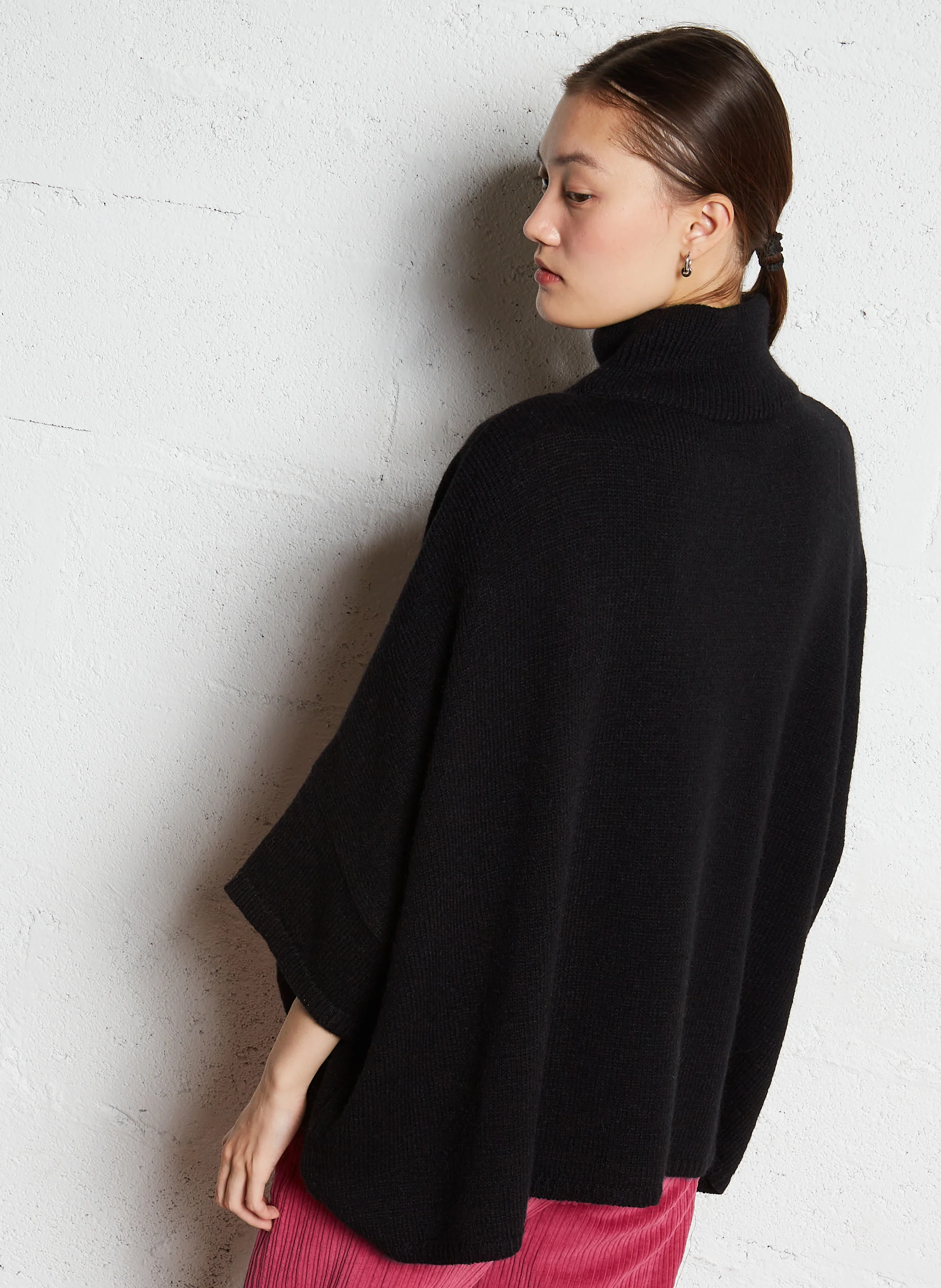 Pull ample col roulé | Noir