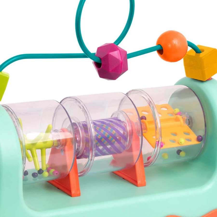 B.TOYS B. Spin & Roll - Motorikspielzeug türkis mit Perlenlabyrinth 1