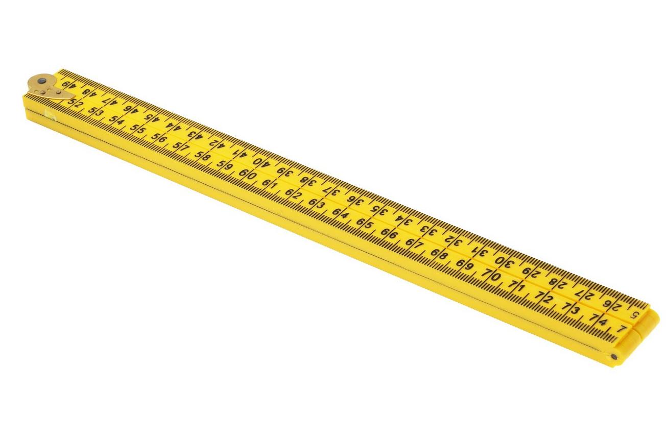 Schuil 8623, kunststof duimstok geel, 1 m