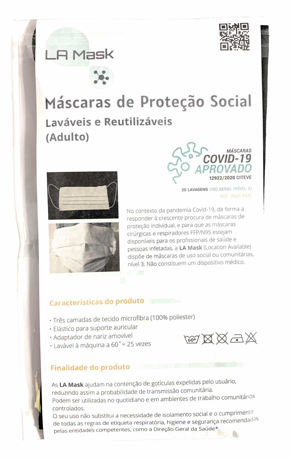Máscara facial preta reutilizável Zumub