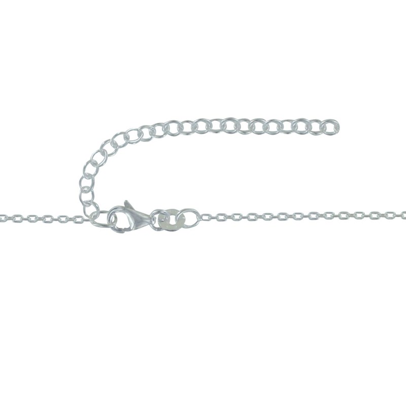 Chaine en Argent 925/1000 Maille Forçat 1,6mm Réglable de 40cm à 45cm