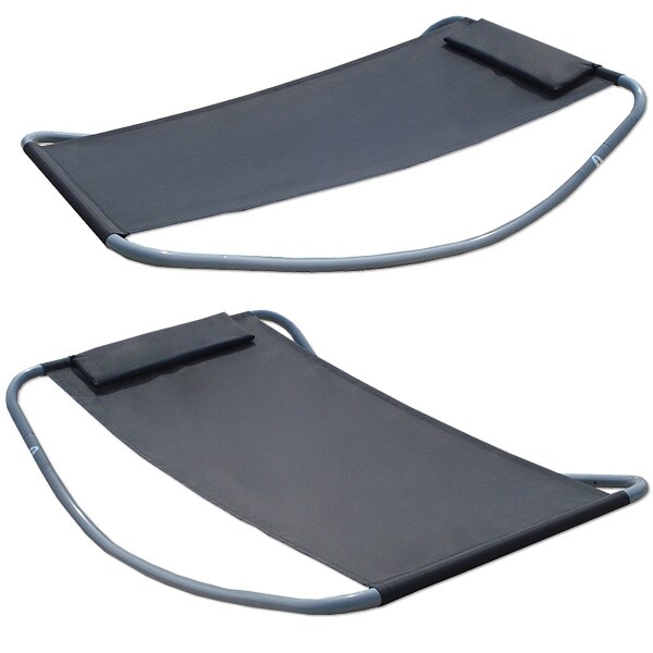 XXL Gartenliege XXL 200x130x32 cm Wippliege mit Metallgestell