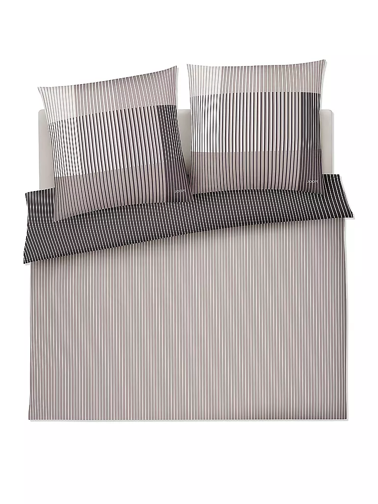 JOOP Satin Bettwäsche DIVIDED 70x90cm / 200x200cm Blush hellgrau
