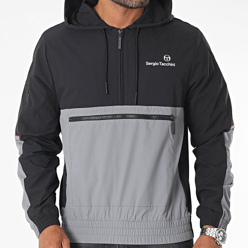 Veste Col Zippé Capuche Open Track 40267 Noir Gris