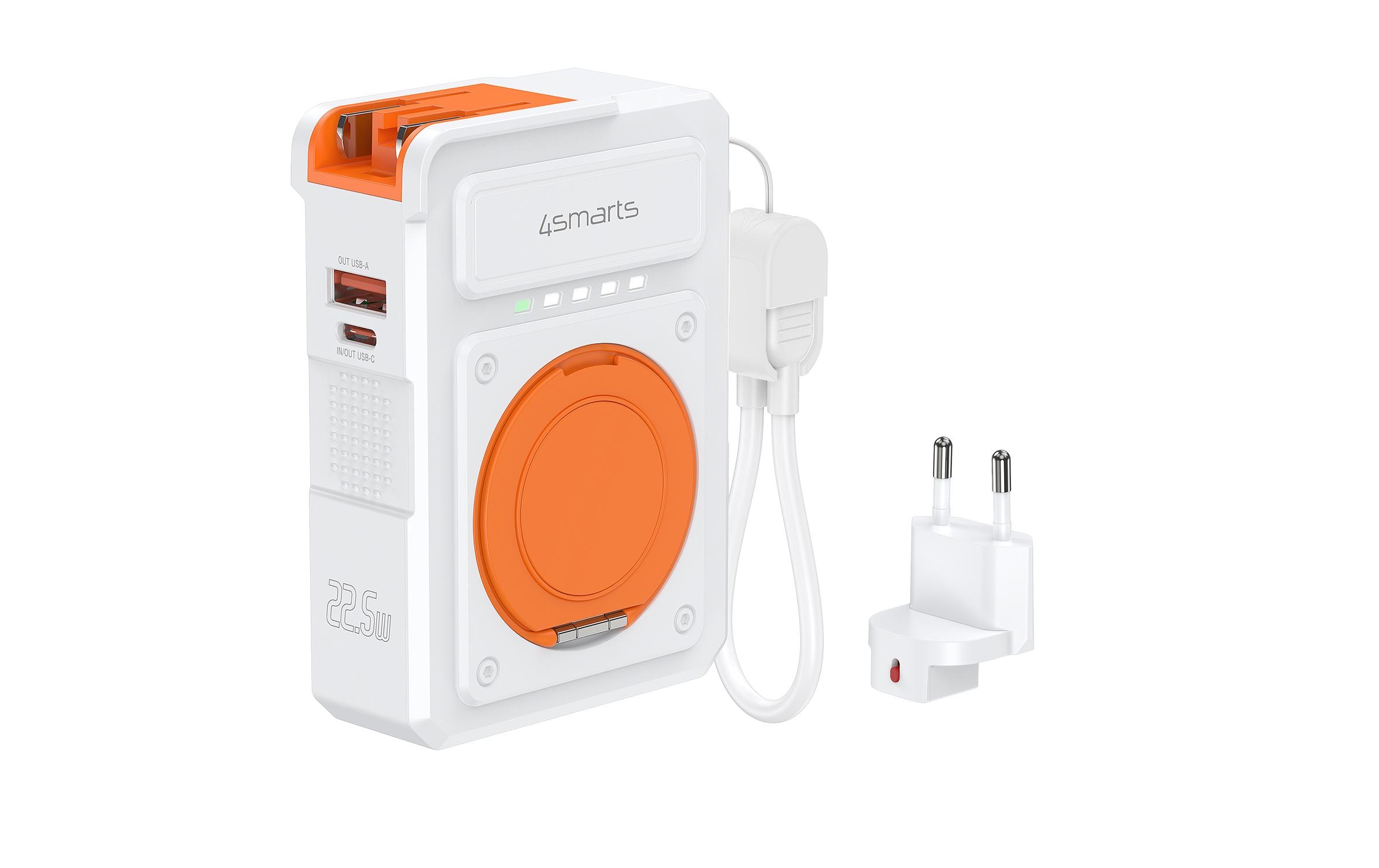 Powerbank 6in1 Hybrid Charger 10000 mAhKabelloses Ladegerät mit Multi-Ladefunktion