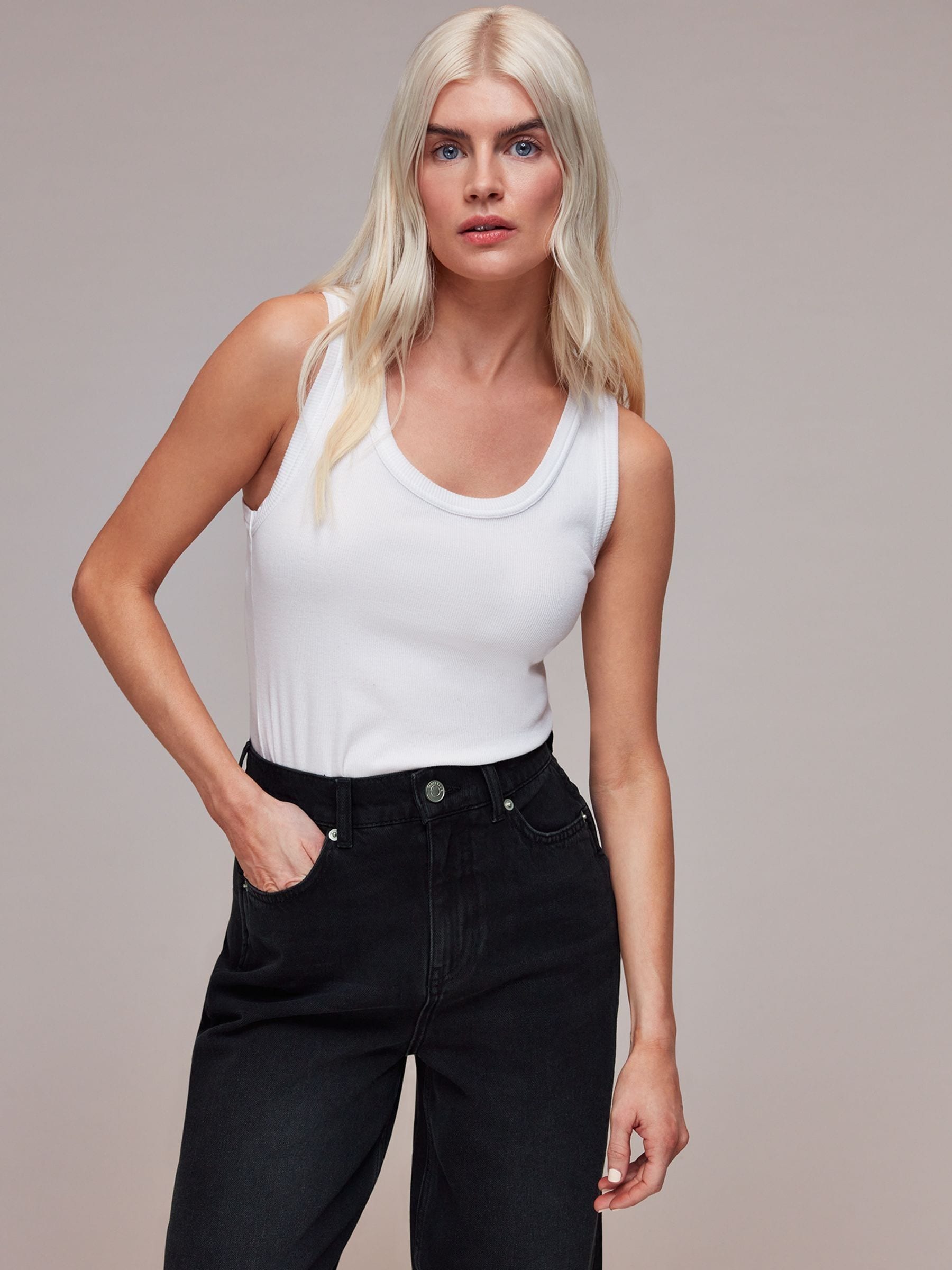 Whistles Petite Authentic Barrel Leg 100% Cotton Jeans