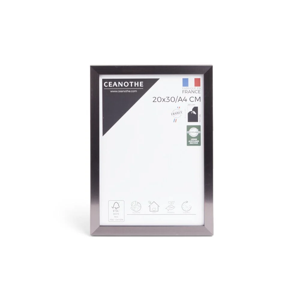 Cadre Precious résine coloris carbone 23,7x2,2x32,7cm pour photo 20x30cm