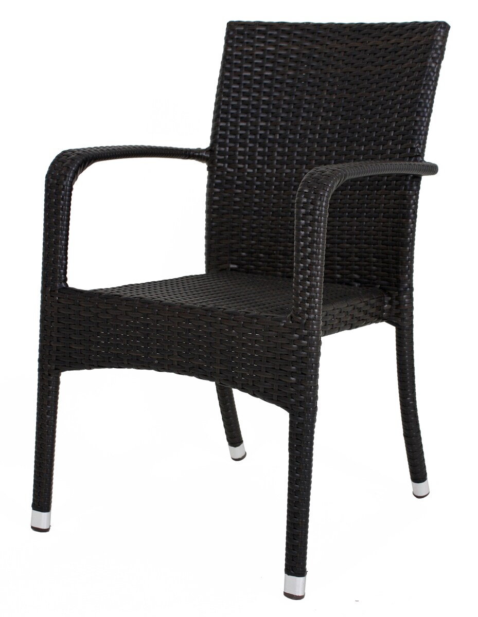 2x Garden Pleasure Polyrattan Stapelstuhl Garten Terrasse Stuhl Sessel Möbel