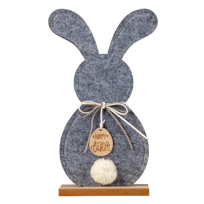 Standdeko - Happy Easter - aus Filz und Holz - ca. 18 x 6 x 31 cm