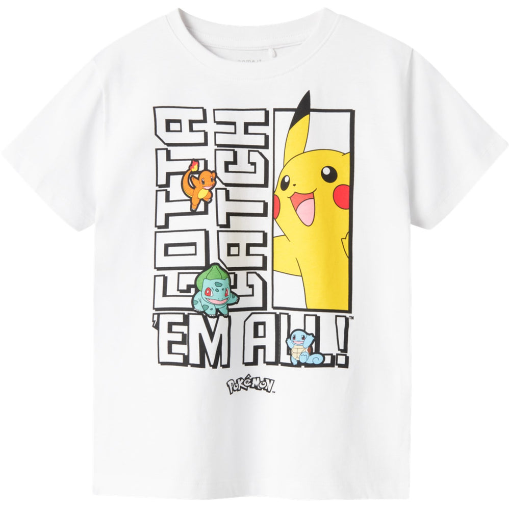 Køb Name It Bright White Flame Pokemon T-Shirt Noos