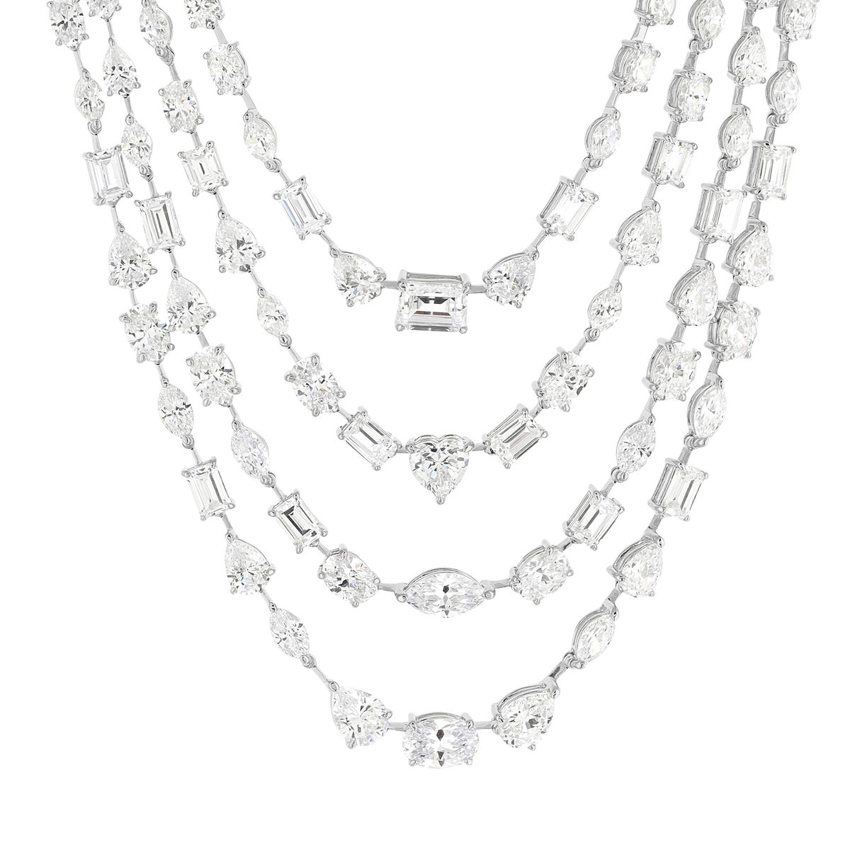 Collier argent 925 zirconias 42cm