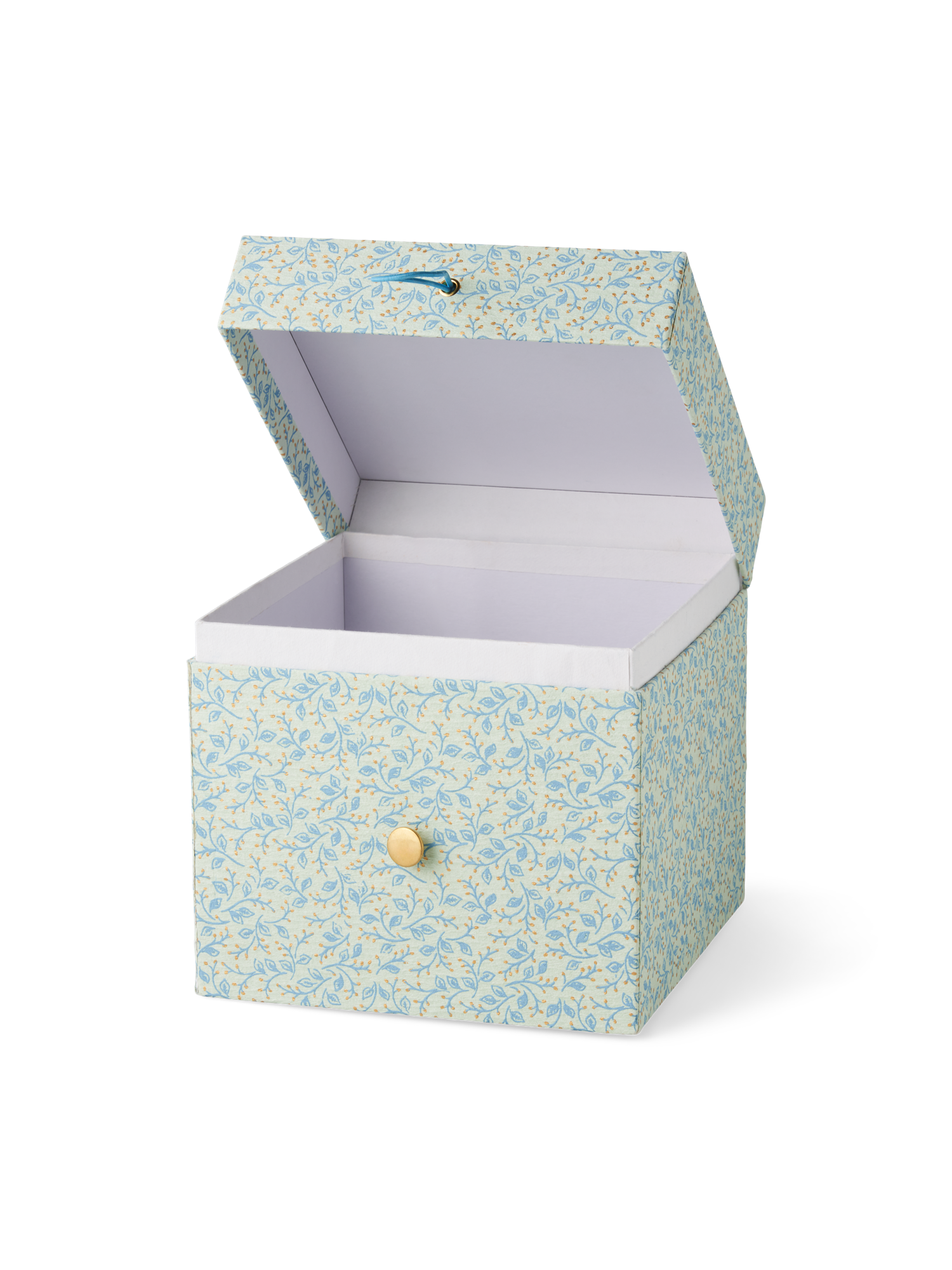 Æske med låg | Papir. 21,5 x 21,5 x 21,5 cm. | Mint