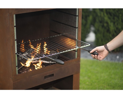 Westmann vuurkorf met grillfunctie, staal, roestbestendig