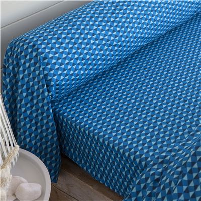 Linge de lit motifs poissons - BECQUET CRÉATION